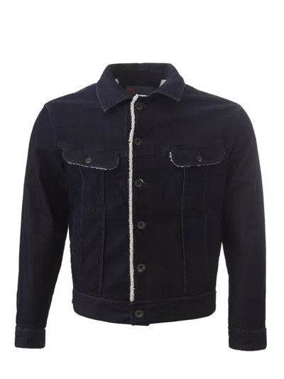 LARDINI VELVET JACKET WITH INNER PELE LARDINI