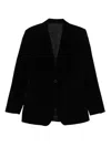 Lardini Velvet Single-breasted Blazer In Black