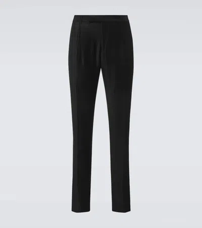 Lardini Velvet Tuxedo Pants In Black