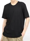Lardini Round Neck Short Sleeve Fitted T-shirt In Black