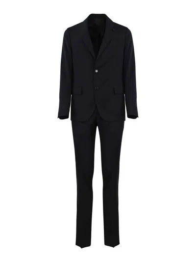 Lardini Iconic Drop 7 Reg Pure Wool Dress In Black
