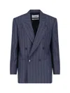 Lardini Virgin Wool And Cashmere Blazer In Blue