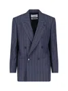 Lardini Virgin Wool And Cashmere Blazer In Blue
