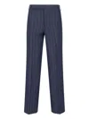 Lardini Virgin Wool And Cashmere Pants In Blue