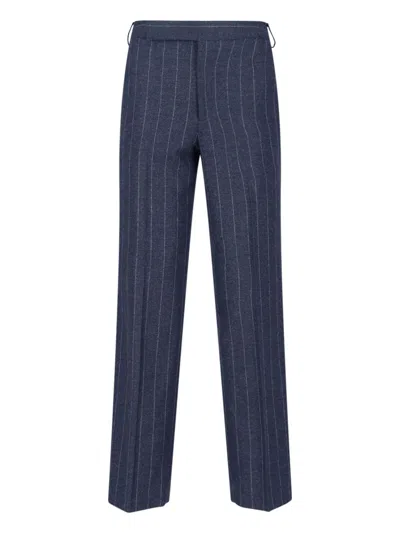 Lardini Virgin Wool And Cashmere Pants In Blue
