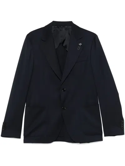Lardini Virgin-wool Blazer In Blue