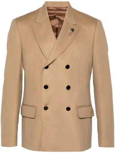 Lardini Virgin-wool Blazer In Brown