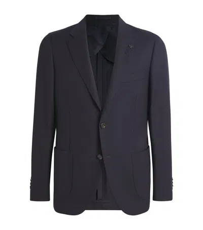 Lardini Virgin Wool Blazer In Black