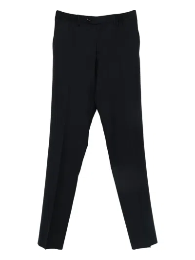 LARDINI VIRGIN WOOL BLEND STRAIGHT-LEG TROUSERS