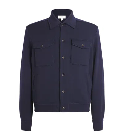 Lardini Virgin Wool Bomber Jacket In Black