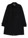 Lardini Virgin Wool Long Coat Pockets In Black