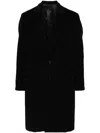 Lardini Single-breasted Virgin Wool Coat In Black