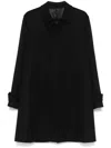 Lardini 5-button Trench Coat In Black Wool In Black