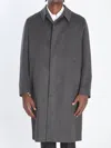 Lardini Shirt Collar Welt Pocket Coat In Gray