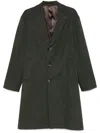 Lardini Virgin Wool Coat In Green