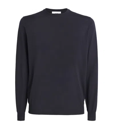 Lardini Virgin Wool Crew-neck Sweater In Gray