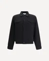 Lardini Button-front Shirt Jacket In Black