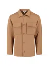 Lardini Relaxed Fit Jacket Front Pockets In Brown
