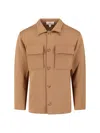 Lardini Relaxed Fit Jacket Front Pockets In Brown