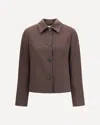 Lardini Button-fastening Collared Jacket In Brown