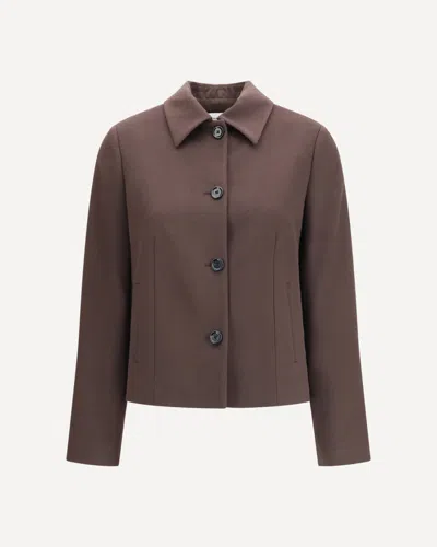 Lardini Virgin Wool Jacket In Brown