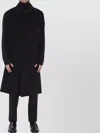 Lardini Virgin Wool Long Coat Pockets In Black