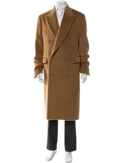 Pre-owned Lardini Virgin Wool Overcoat In Brown