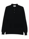 Lardini Virgin Wool Polo Shirt In Black