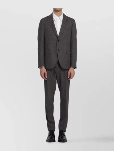 LARDINI VIRGIN WOOL SINGLE-BREASTED TAILORED SUIT