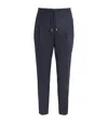 Lardini Virgin Wool Straight Trousers In Blue