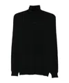Lardini Turtleneck Wool Sweater In Black