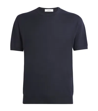 Lardini Virgin Wool T-shirt In Blue