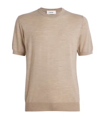 Lardini Virgin Wool T-shirt In Neutral