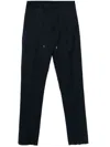 Lardini Virgin-wool Tapered Trousers In Blue