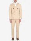 Lardini Suit Double-breasted Peak Lapels In Beige