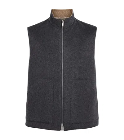 Lardini Virgin Wool-cashmere Gilet In Multi