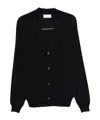 Lardini Button-front Wool Cardigan In Black