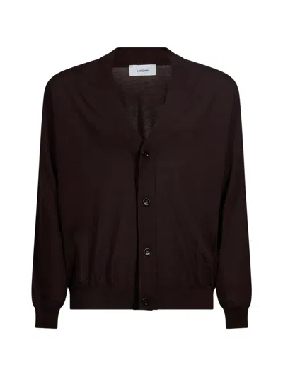 Lardini Mens V Neck Long Sleeve Knit Top In Multi