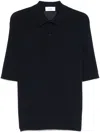 Lardini Els Slim-fit Waffle-knit Cotton Shirt In Blue