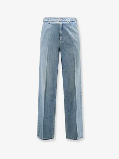 Lardini Washed-out Effect Jeans In Animal Print