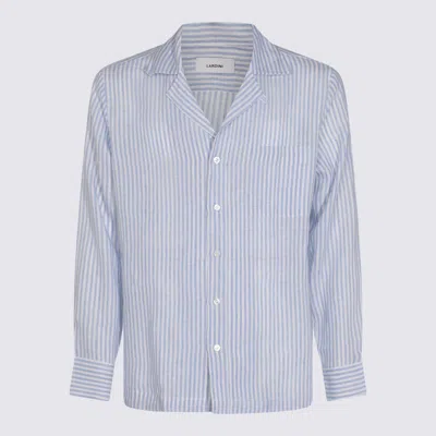 Lardini White And Light Linen Shirt