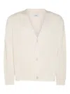 Lardini Cardigan In Beige Wool In Blanco