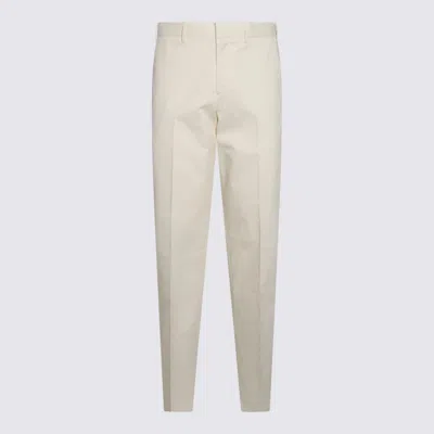 LARDINI LARDINI WHITE COTTON PANTS