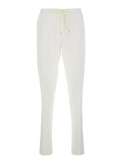 LARDINI WHITE DRAWSTRING PANTS