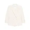 Lardini Double-breasted Corduroy Blazer In Neutral