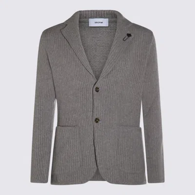 Lardini White Knitwear In Gray
