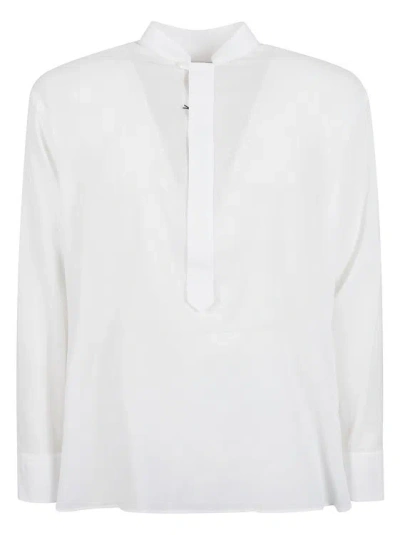 Lardini White Semi-sheer Shirt