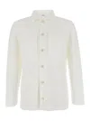 Lardini White Shirt With Classic Collar And Two Front Patch Pockets In Cotton Man In White