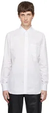 Lardini Button-down Collar Cotton-poplin Shirt In 100 White