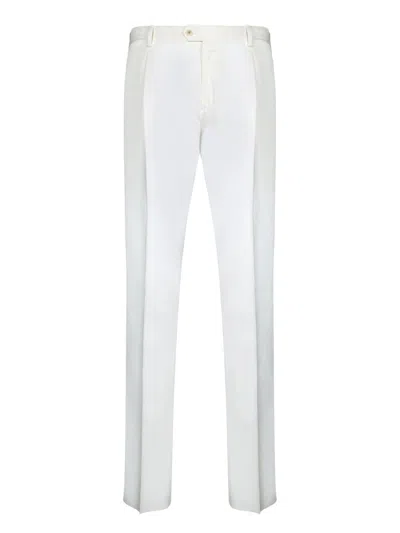 Lardini White Trousers With Luxurious Lyocell Blend